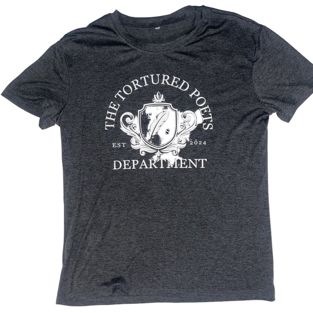 NWOT Women’s Gray tortured poets department T-shirt Size L